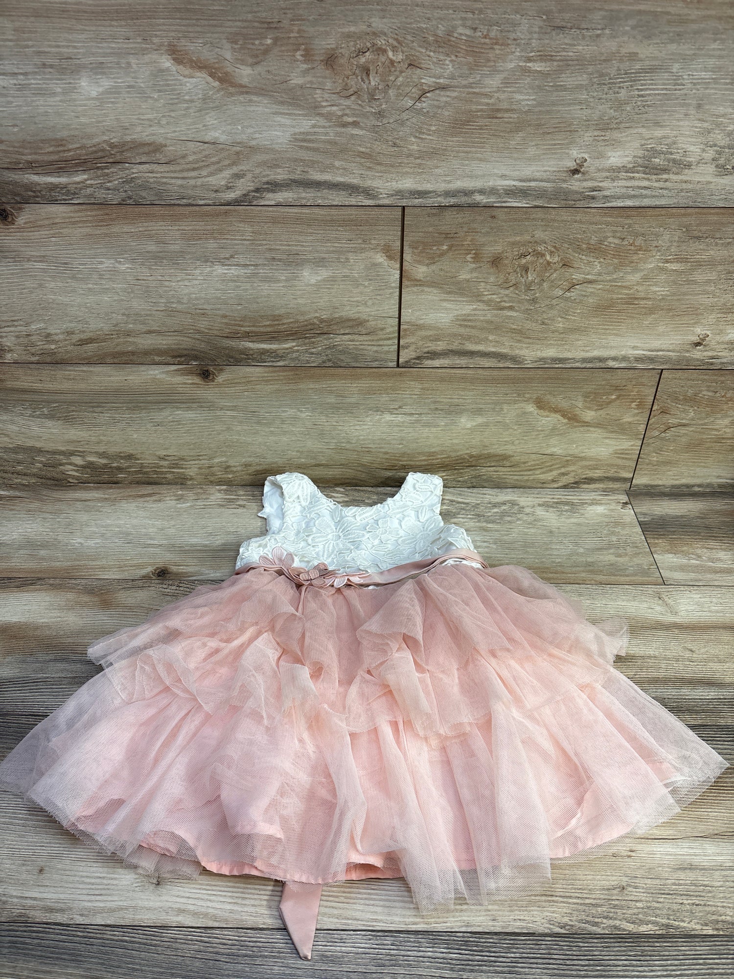 Catherine Malandrino Floral Belted Sleeveless Dress White sz 5T