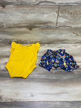 2pc Daddy's Little Girl Bodysuit & Shorts Yellow sz 6-9m