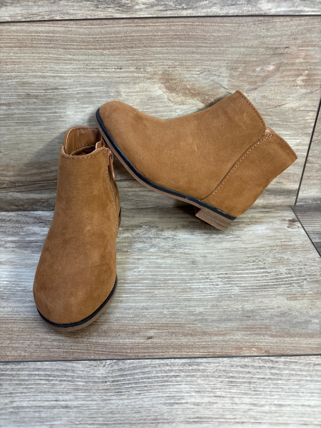 Cat & Jack Penelope Zipper Booties Cognac sz 8c