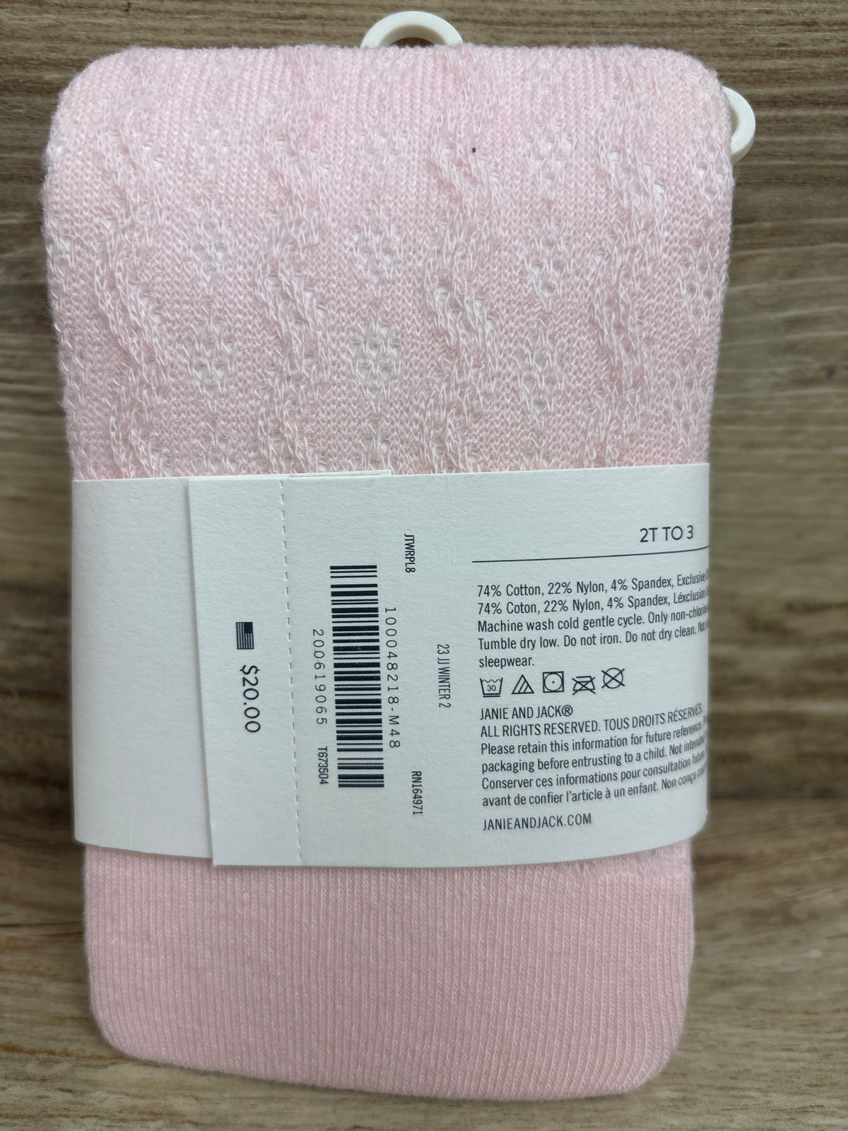 NEW Janie & Jack Tights Pink sz 2-3T