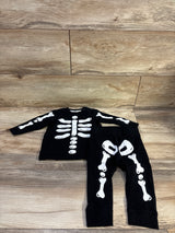H&M 2pc Skeleton Shirt & Pants Set Black sz 9m