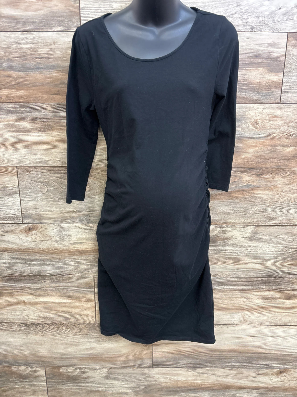 Isabel Maternity Long Sleeve Bodycon Dress Black sz Medium
