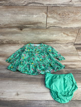 Cat & Jack Henley Floral Dress & Bloomers Green sz 18m