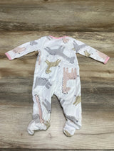 Carter's Giraffe Print Sleeper White sz 3m