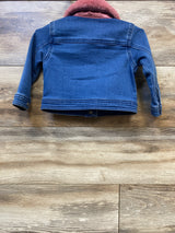 First Impressions Fur-Collar Denim Jacket Blue sz 12m