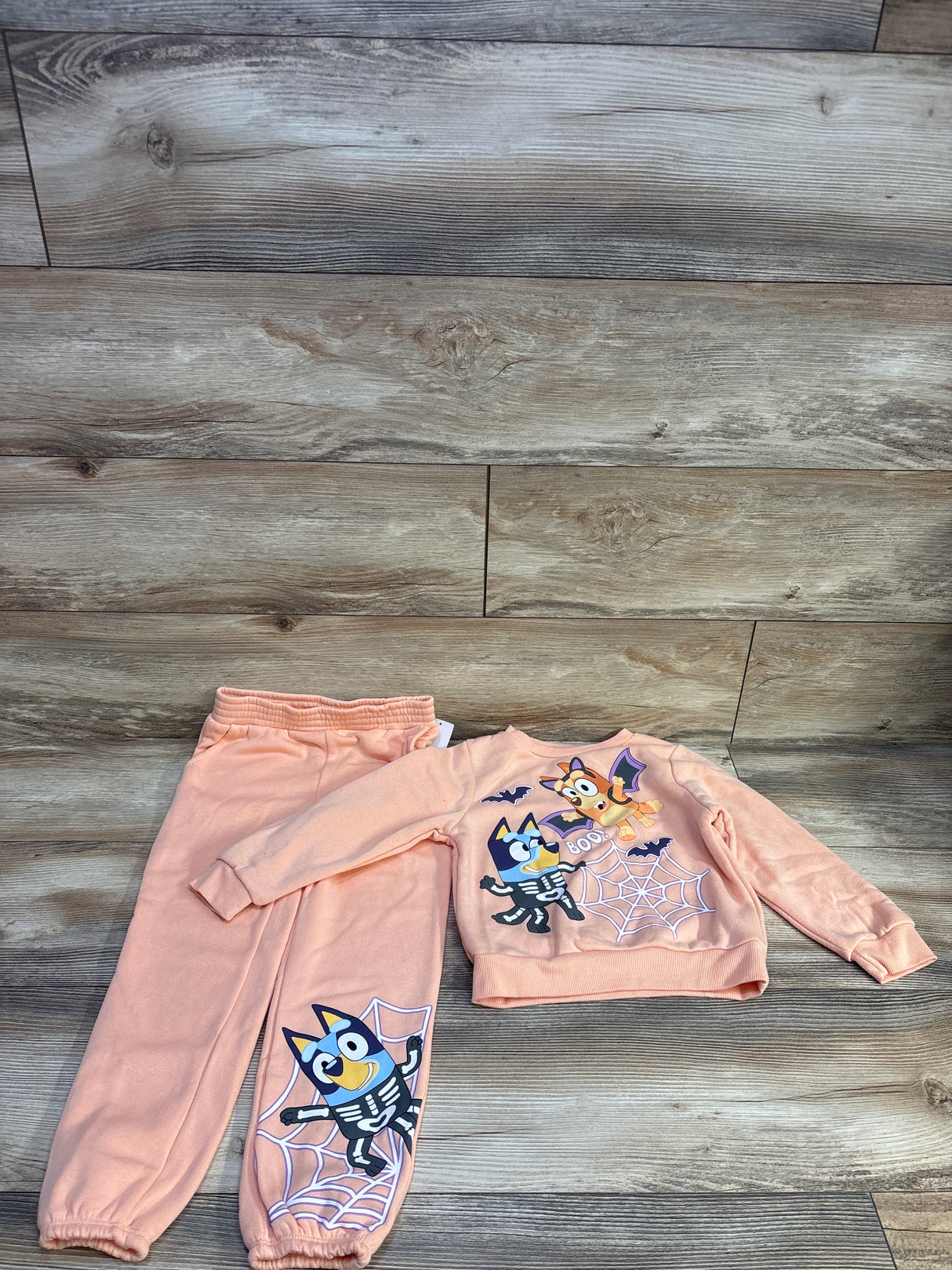 NEW Bluey 2pc Halloween Sweatshirt & Joggers Set Orange sz 5T