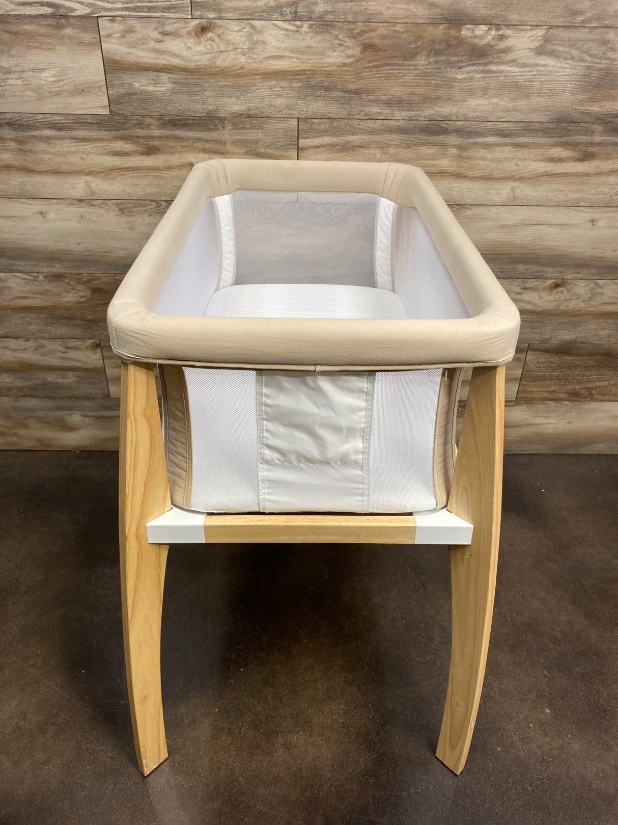 Baby Delight Heirloom Willow Wood Bassinet in Organic Oat