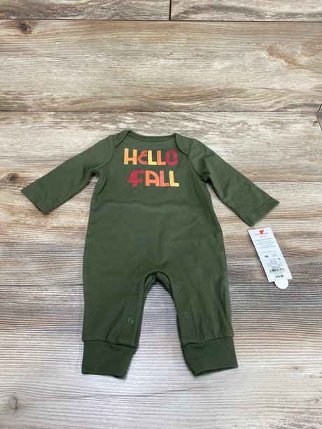 NEW Cat & Jack Hello Fall Coverall Green sz NB - Me n Mommy To Be