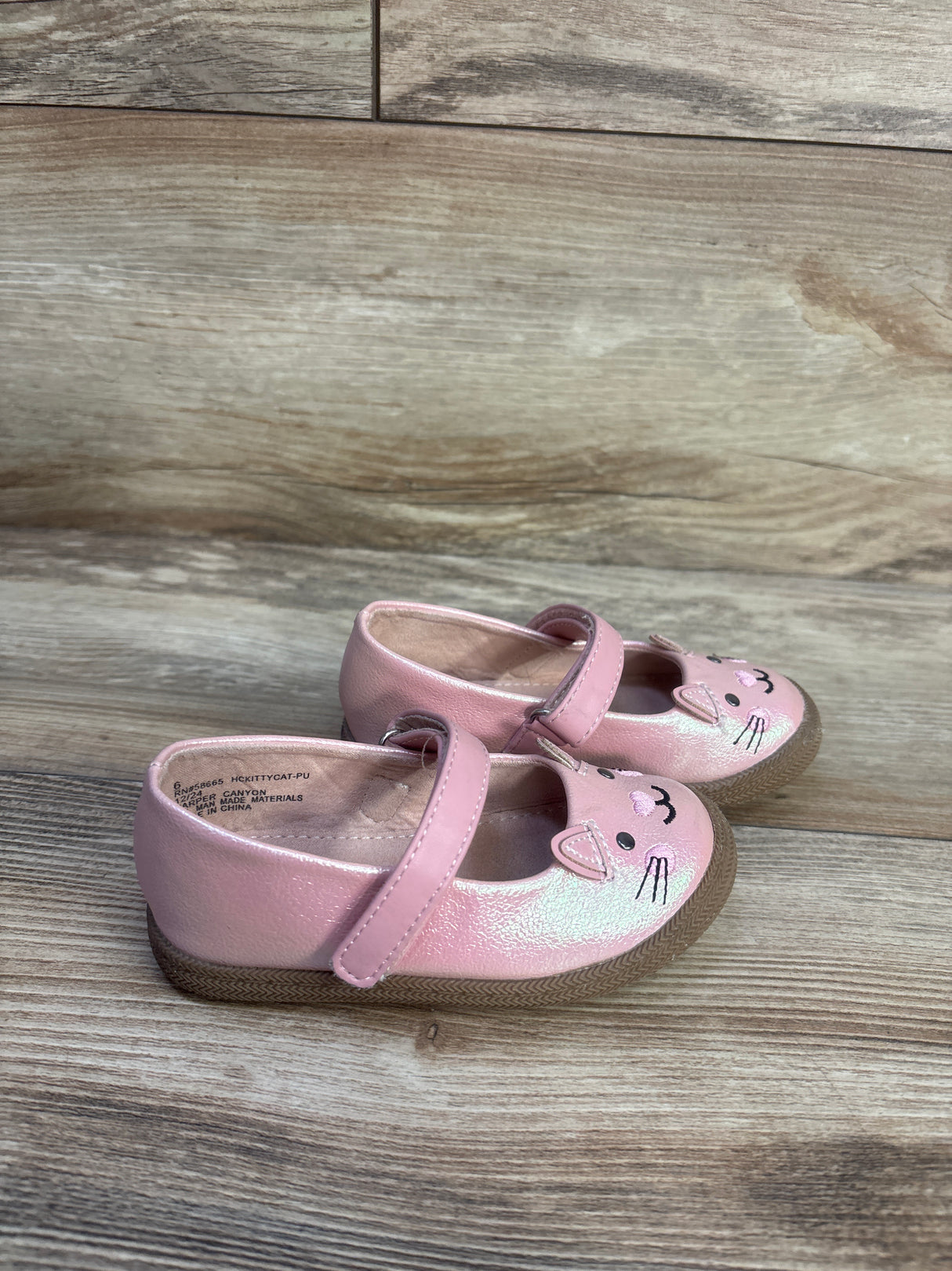 Harper Canyon Kitty Cat Mary Jane Flats Pink sz 6c