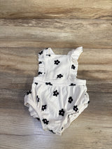 Cat & Jack Ribbed Bubble Romper White sz 0-3m