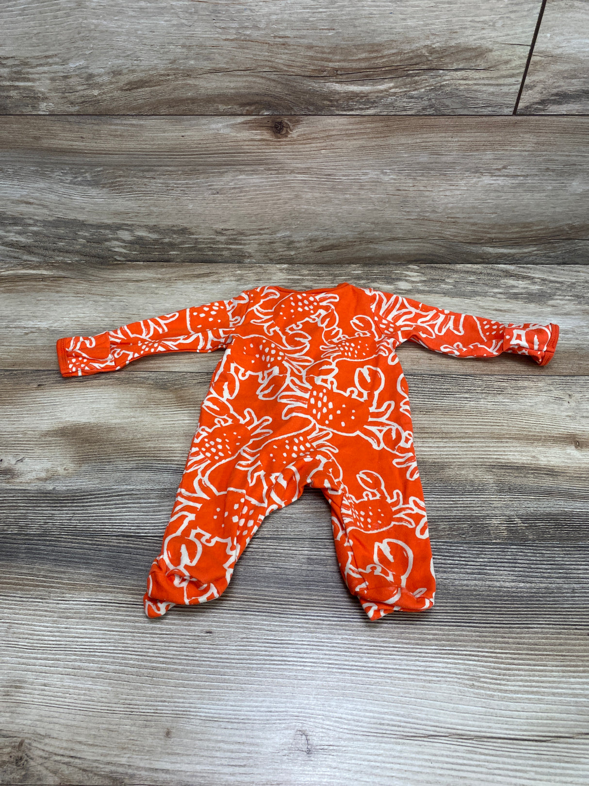 Carter's Crab Print Sleeper Orange sz Newborn