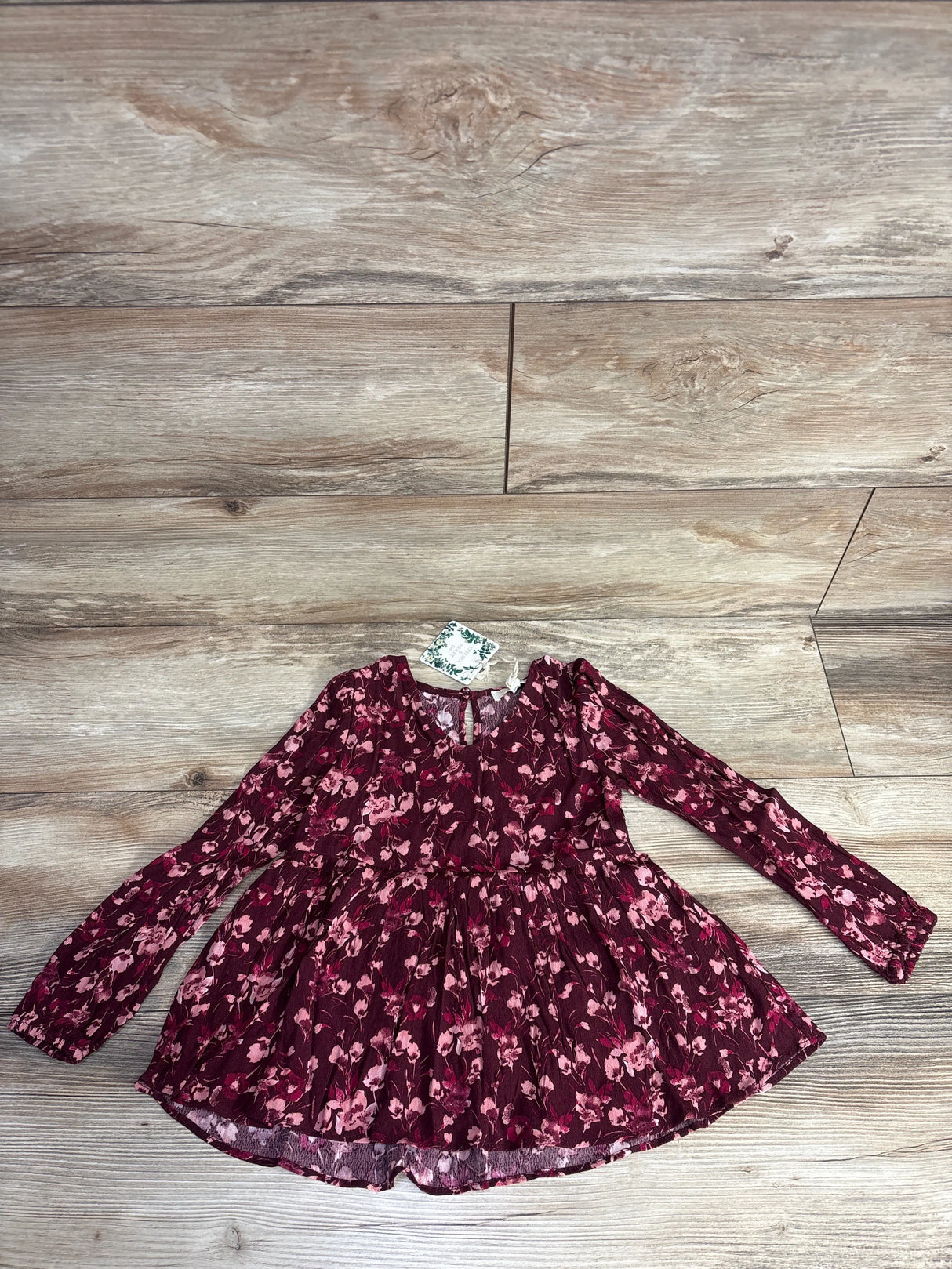 NEW Chelsea & Violet Floral Shirt Burgundy sz 4T