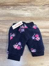 NEW Cat & Jack Plush Floral Joggers Navy sz Newborn
