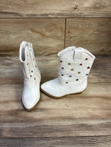 Tucker + Tate Star Cowgirl Boots White sz 7c