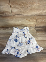 Carter's Floral Bodysuit Dress White sz 6m
