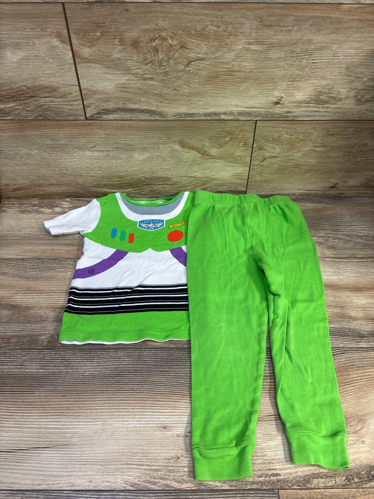Disney Pixar 2pc Toy Story Pajama Set Green sz 5T