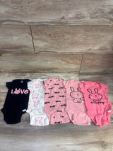 Gerber 5pk Bodysuit Set Pink sz 0-3m
