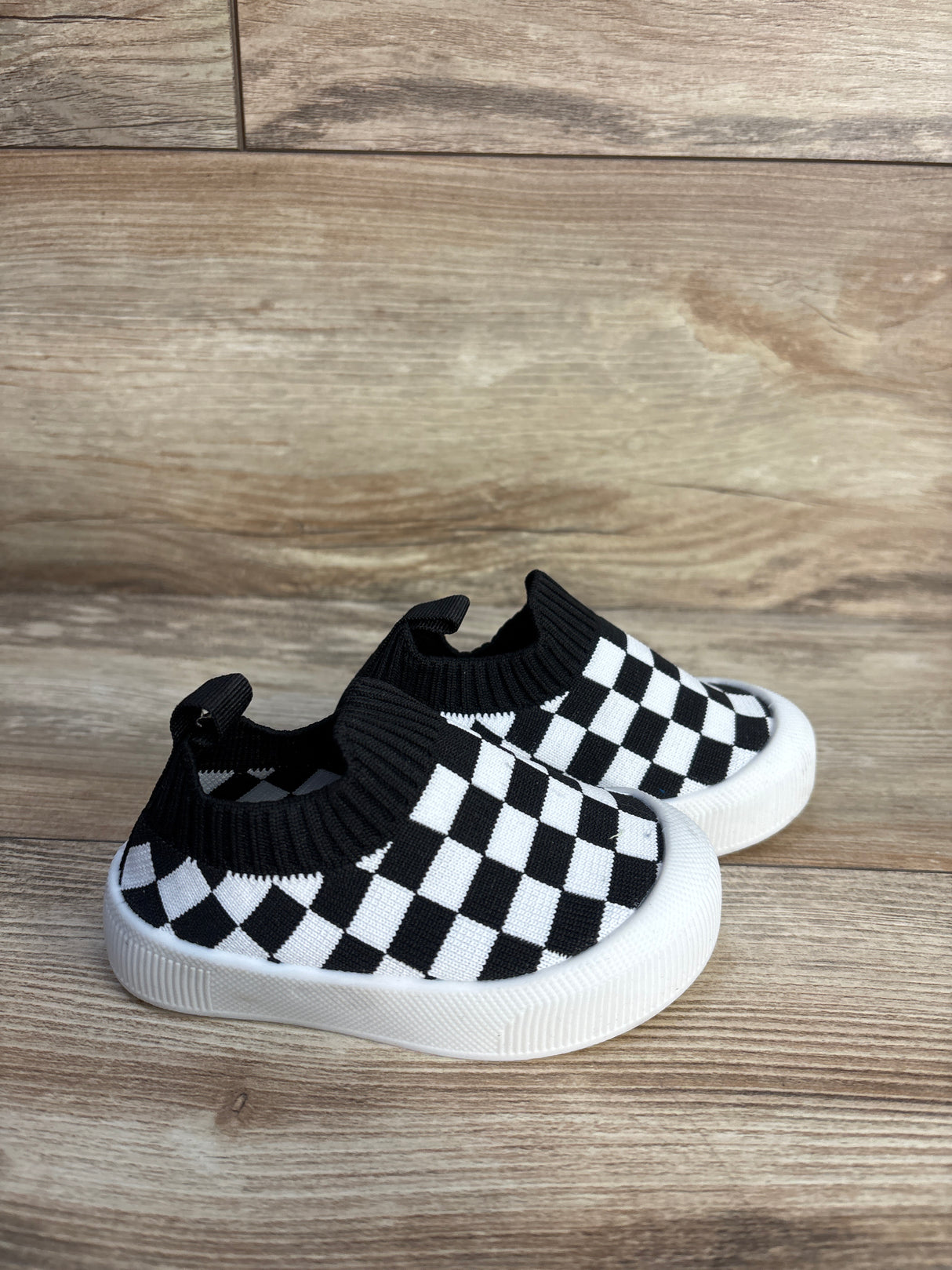 Bacsac Checkered Slip On Sock Shoes White sz 5c