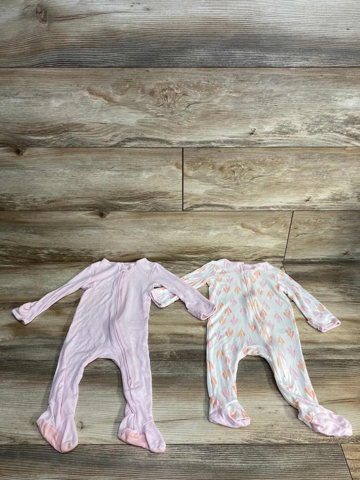 Cloud Island 2pk Floral Print Sleeper White sz 3-6m