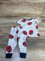 Marvel Spider-Man 2pc Pajama Set White sz 12m