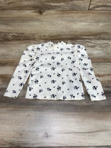 Baby Gap Floral Ivory Puff Sleeve Rib Shirt sz 2T