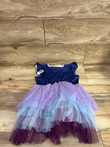 NEW LingQiShiZu Butterfly Tulle Dress Navy sz 5T
