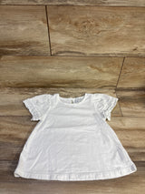 Janie & Jack Lace Trim Puff Sleeve Top White sz 4T