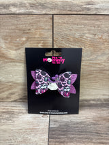 NEW Ghost Applique Glitter Hair Bow Purple
