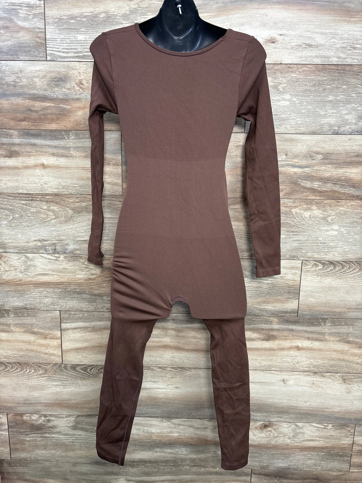 Ribbed Long Sleeve Jumpsuit Brown sz Medium - Me n Mommy To Be