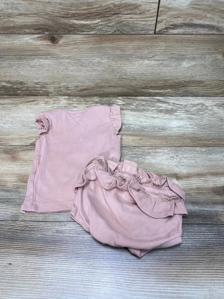 Little Planet 2pc Ribbed Shirt & Bloomers Pink sz 6m - Me n Mommy To Be