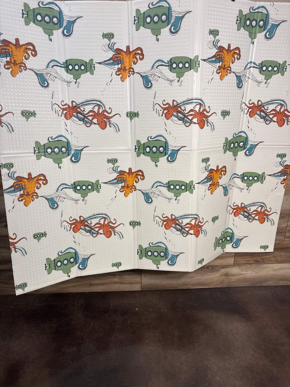 JumpOff JoWaterproof Foam Padded Play Mat - Octopus Treasure 70'' x 59''
