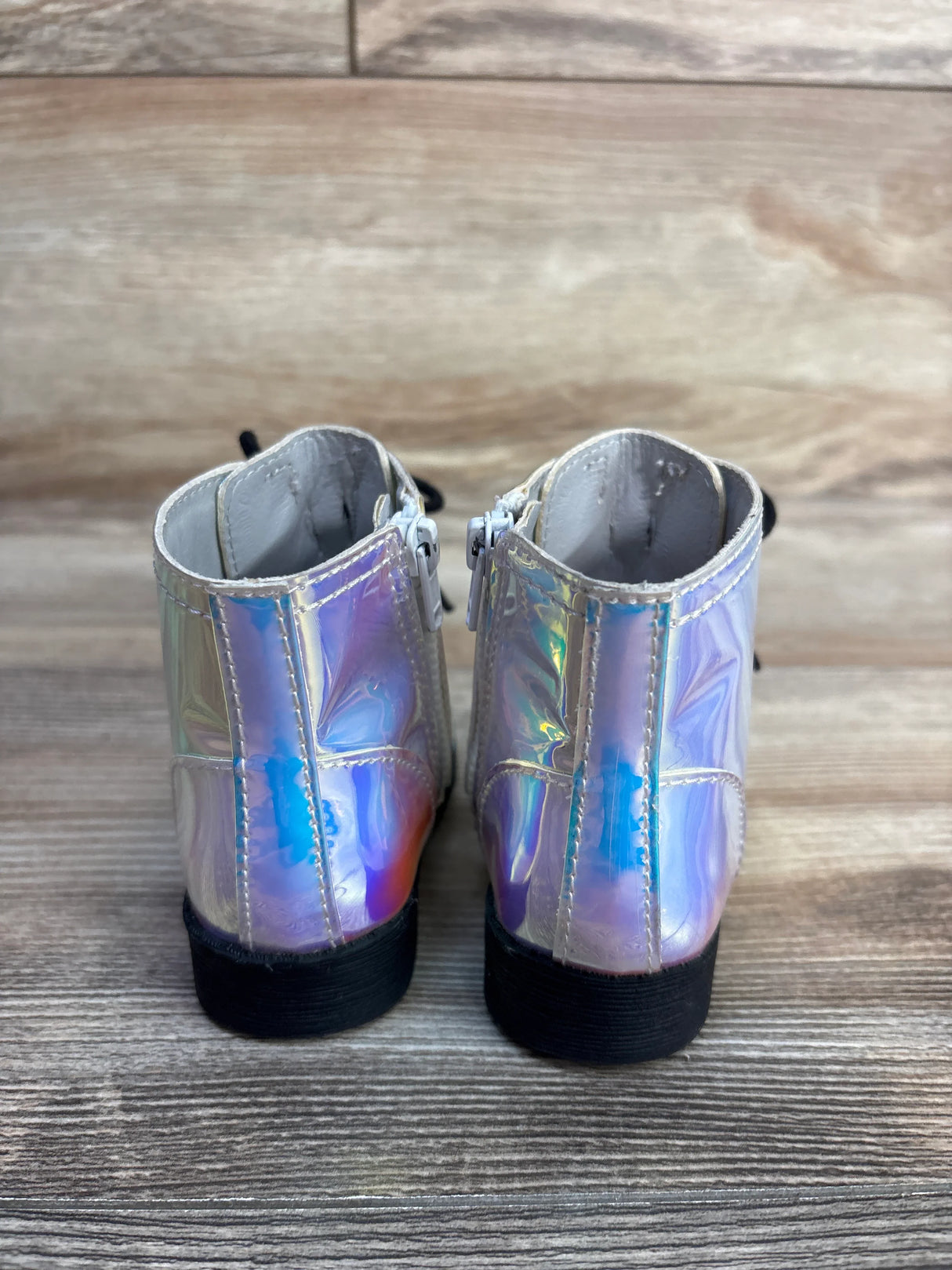 Wonder Nation Iridescent Shine Moto Booties sz 3c