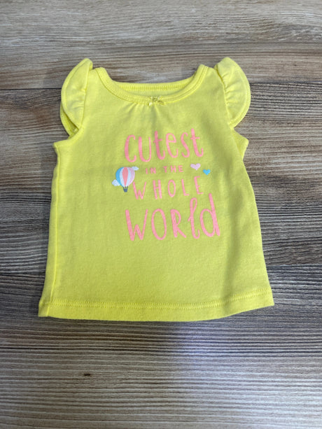 Carter's Cutest In The Whole World Shirt Yellow sz Newborn - Me n Mommy To Be