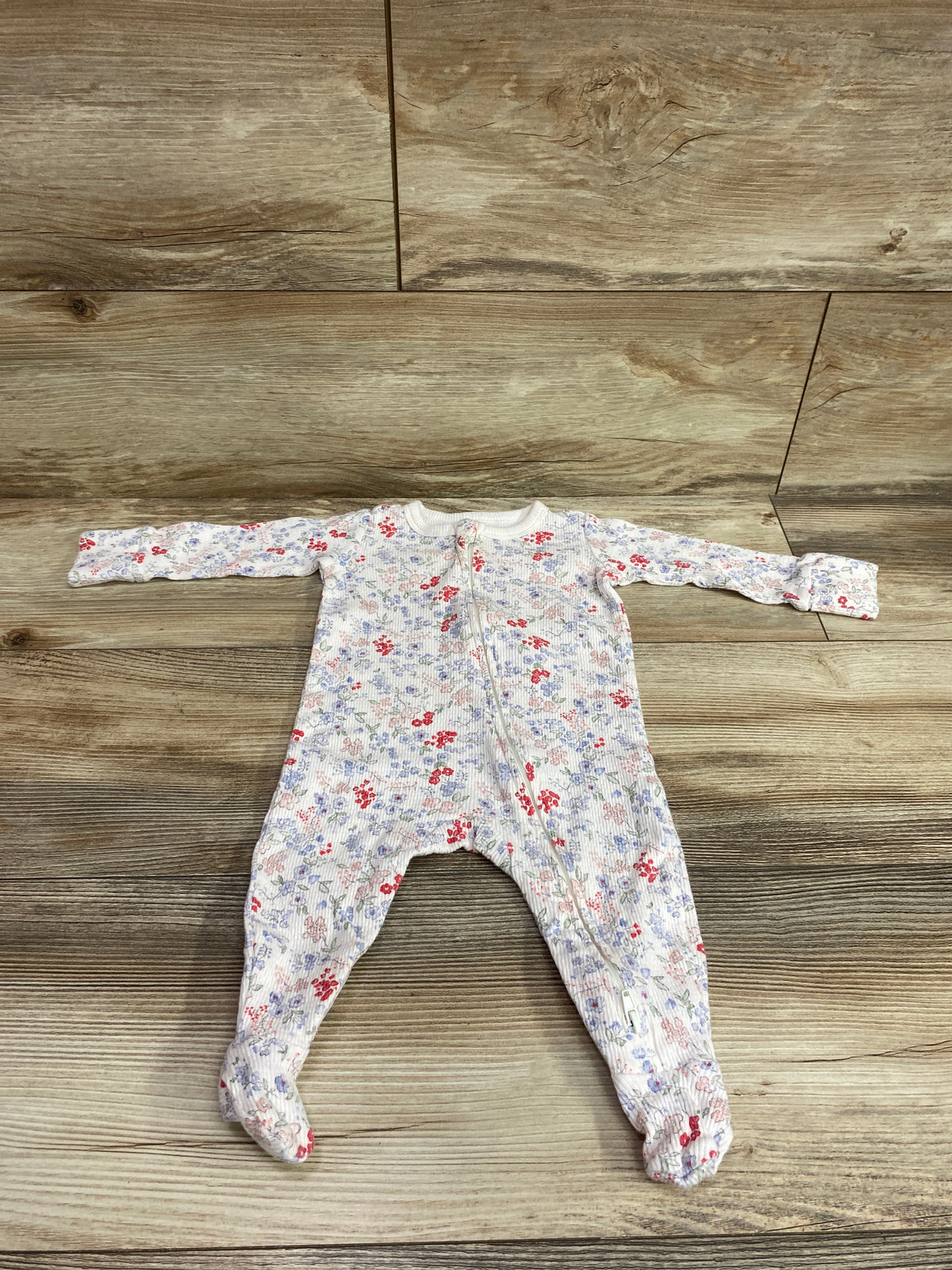 Cotton On Baby Organic Floral Sleeper White sz 3-6m