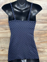 NWOT Gap Maternity Modal Sleep Cami Navy Hearts sz Small