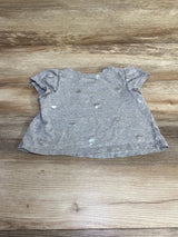 Baby Gap Cap Sleeve Pocket Organic Shirt Grey sz 2T