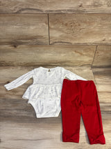 Carter's 2pc Snowflake Skirted Bodysuit & Pants Set White sz 9m