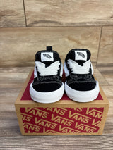 NEW Vans Knu Skool Elastic Lace Sneakers Black/True White sz 4c