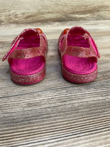Crocs Isabella Charm Jelly Sandals Glittery Pink sz 8c