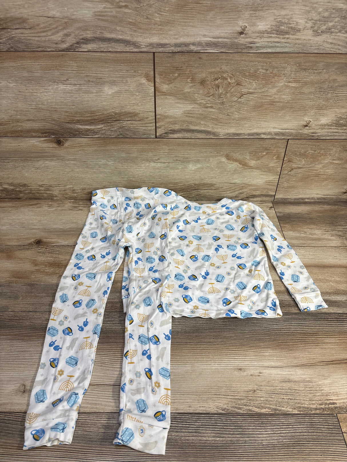 Baby Gap 2pc Hanukkah Pajama Set White sz 5T