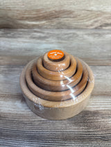 NEW Grimm's Set of Bowls Natural Wood 5pc