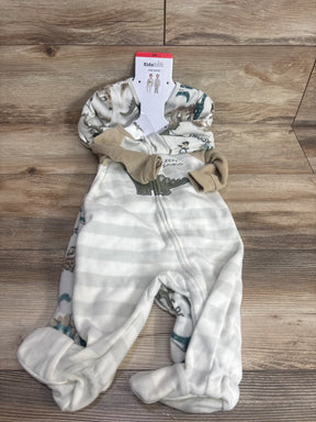 2-pack 9-month baby sleepers with dinosaur designs and footies, soft fleece fabric