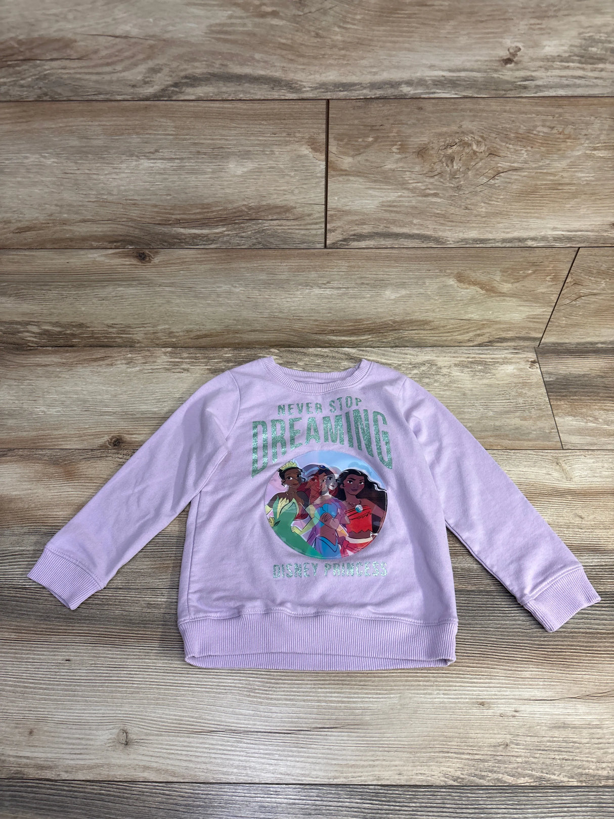 Disney Princess Never Stop Dreaming Sweatshirt Lilac sz 5T