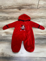 Disney Baby Fleece Hooded Coverall Red sz 0-3m