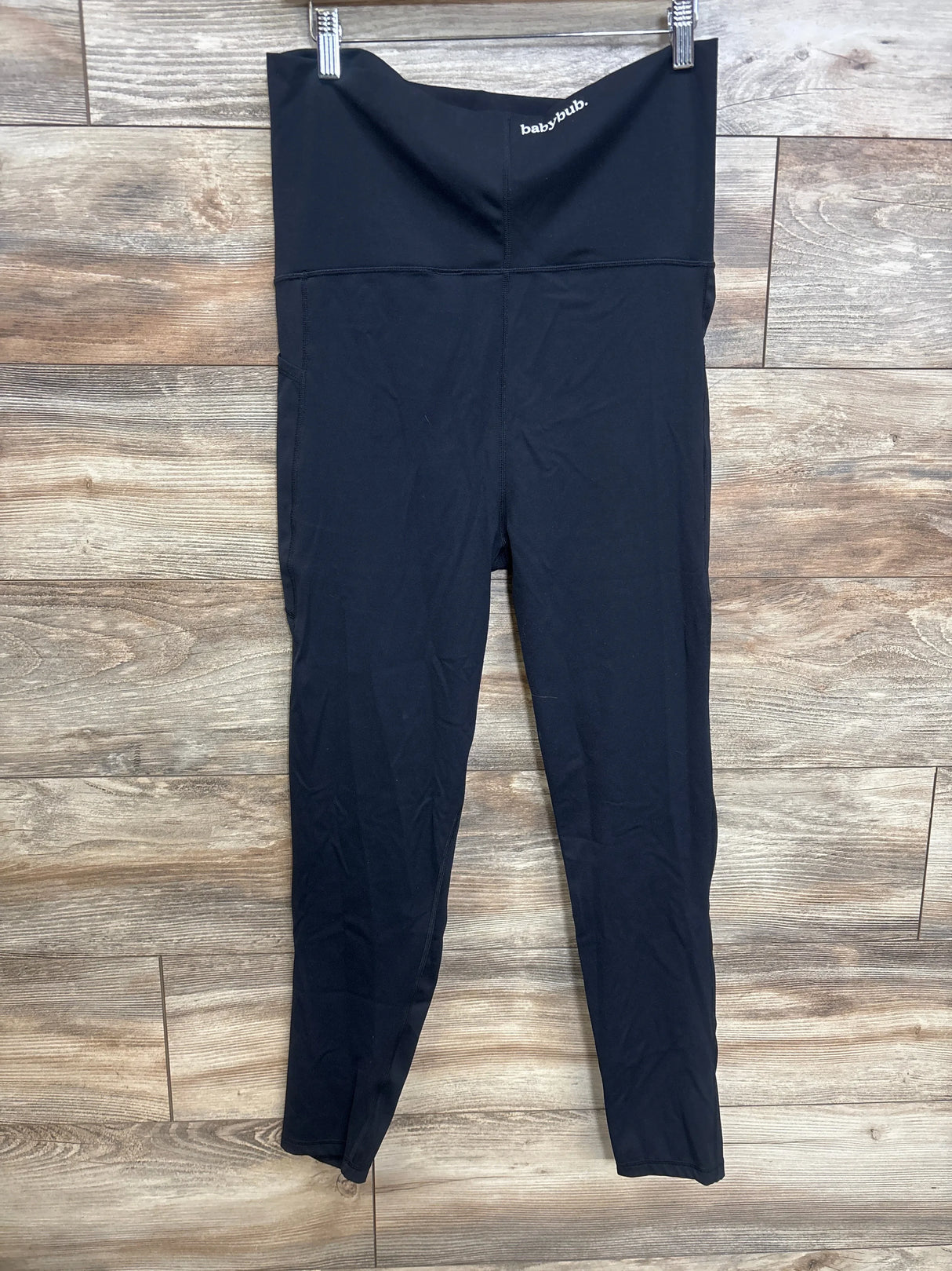 BabyBub High Waist Pocket Maternity Leggings Black sz XL