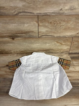 Burberry Devon Check Panel Shirt White sz 4T