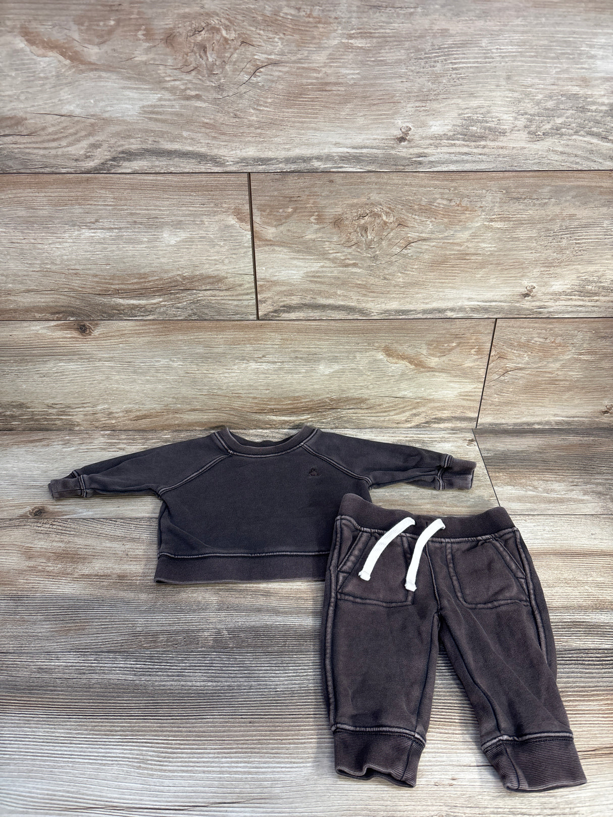 Baby Gap 2pc Pullover Sweatshirt & Joggers Set Brown sz 3-6m