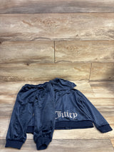 Juicy Couture 2pc Velvet Glitter Sweatshirt & Pants Navy sz 4T