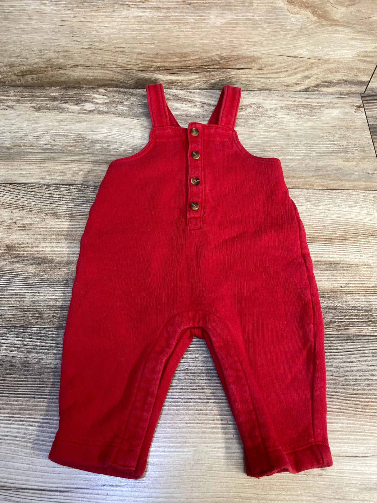 Old Navy Button Front Overalls Red sz 3-6m
