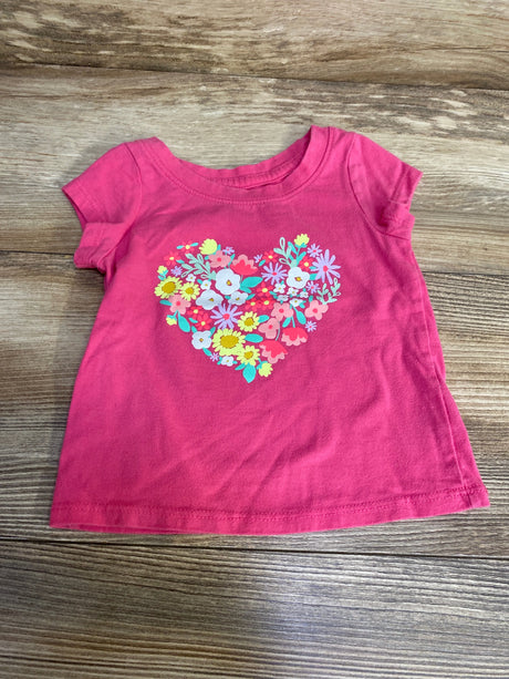 Cat & Jack Floral Heart Shirt Pink sz 12m - Me n Mommy To Be